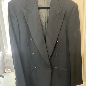 Pierre Cardin Elegant Black Double-Breasted Tuxedo